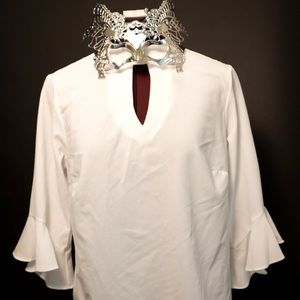 Elegant White Long Sleeve Blouse